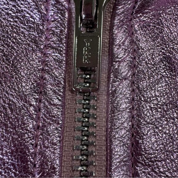 Akira Pink Metallic Bubble Sleeve Cropped Jacket Size XL – Runs Small - Picture 8 of 11